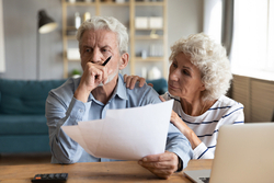 Older couple assesses their finances 