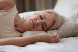 Woman peacefully asleep