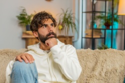 A man deep in thought.